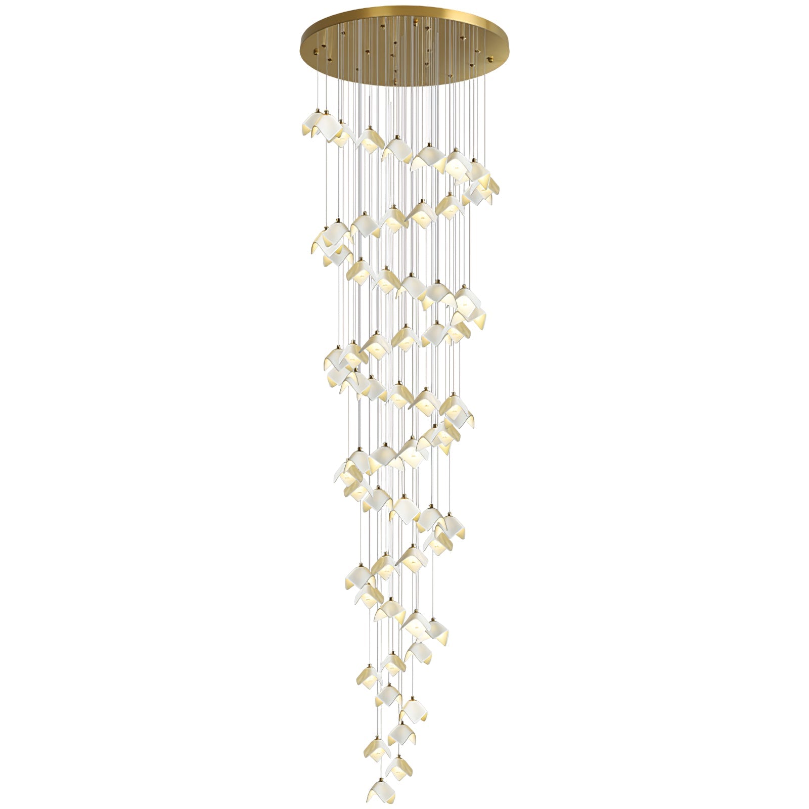 Cithayra Chandelier Géométrique en Verre et Laiton - Neutralighting