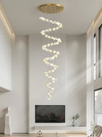 Cithayra Chandelier Géométrique en Verre et Laiton - Neutralighting