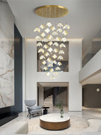 Cithayra Chandelier Géométrique en Verre et Laiton - Neutralighting