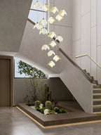 Cithayra Chandelier Géométrique en Verre et Laiton - Neutralighting