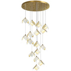 Cithayra Chandelier Géométrique en Verre et Laiton - Neutralighting