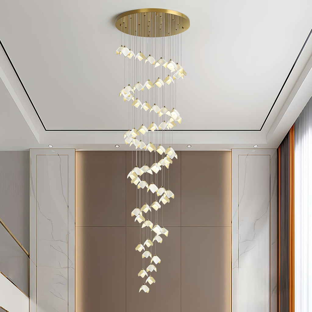 Cithayra Chandelier Géométrique en Verre et Laiton - Neutralighting