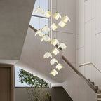 Cithayra Chandelier Géométrique en Verre et Laiton - Neutralighting