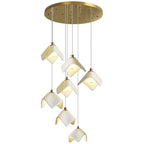 Cithayra Chandelier Géométrique en Verre et Laiton - Neutralighting