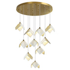 Cithayra Chandelier Géométrique en Verre et Laiton - Neutralighting