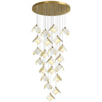 Cithayra Chandelier Géométrique en Verre et Laiton - Neutralighting