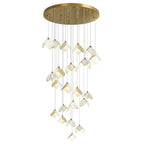 Cithayra Chandelier Géométrique en Verre et Laiton - Neutralighting
