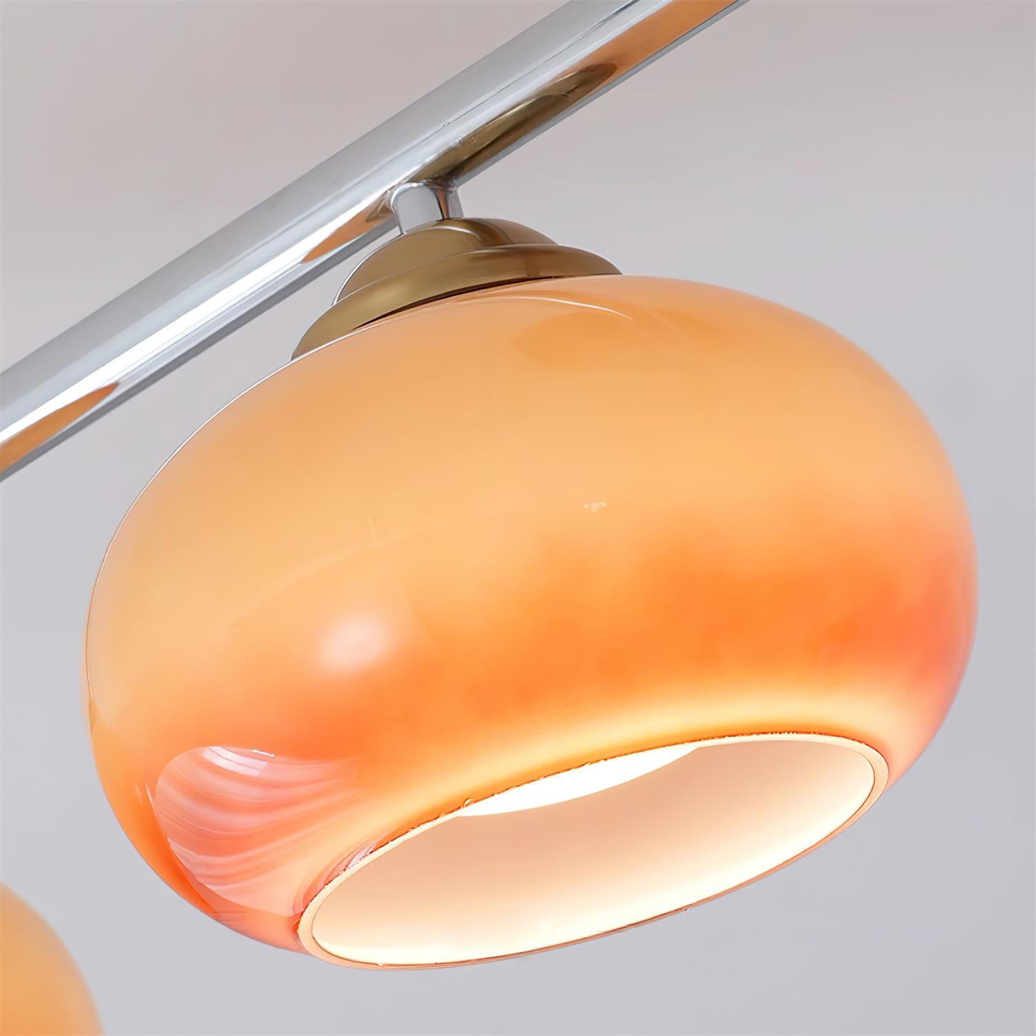 Aubrelle Plafonnier Globe 4 Lumières Verre Ambre - Neutralighting