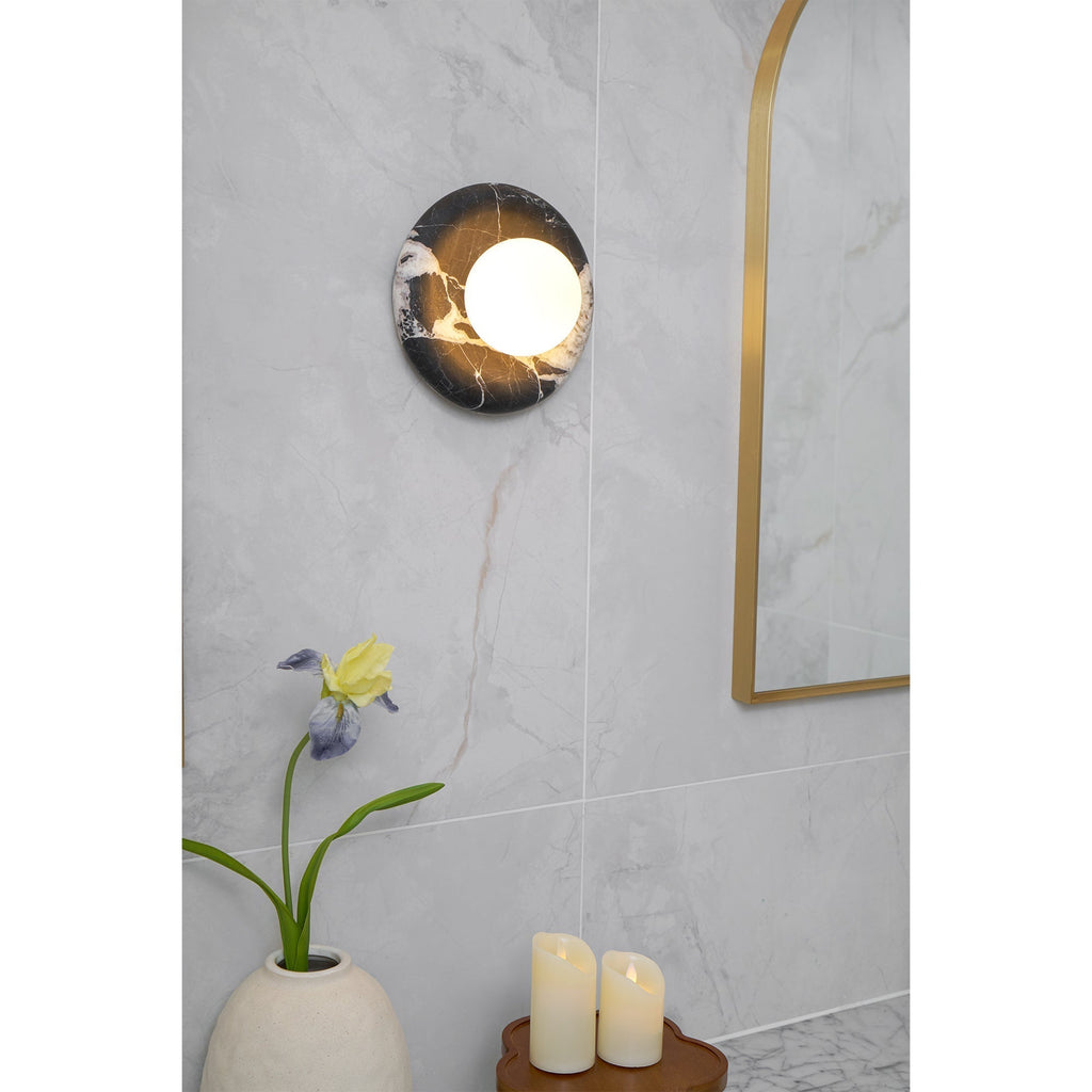Uvinos Applique Murale Moderne Minimaliste en Marbre Noir - Neutralighting