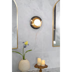 Uvinos Applique Murale Moderne Minimaliste en Marbre Noir - Neutralighting