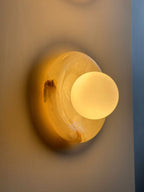 Aursilos Applique Murale Verre Jade Blanc Art Nordique Premium - Neutralighting