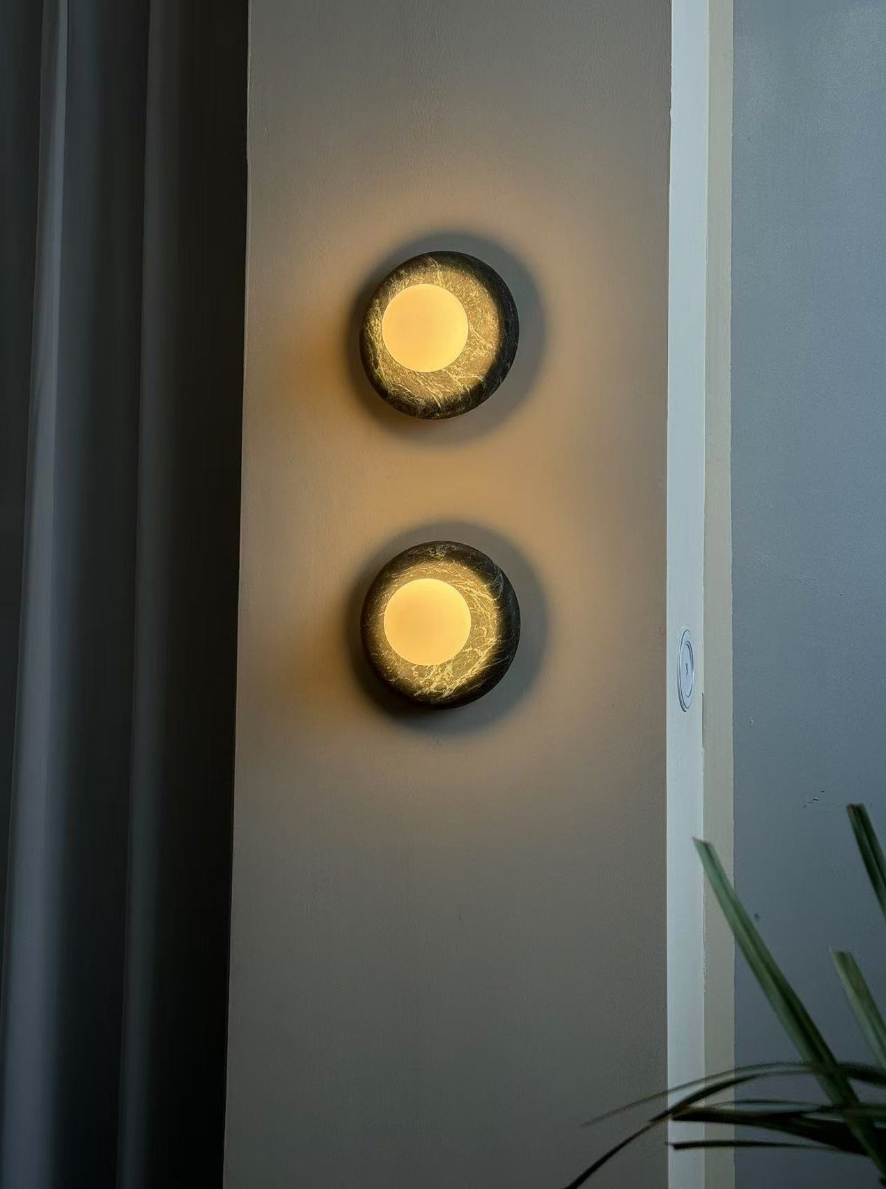 Cusorion Applique Murale Moderne Minimaliste en Marbre Vert Foncé - Neutralighting