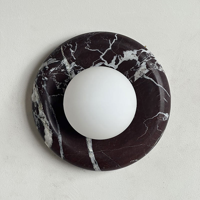 Uzorionis Applique Murale en Verre Marbré Rouge Foncé Nordic Art - Neutralighting