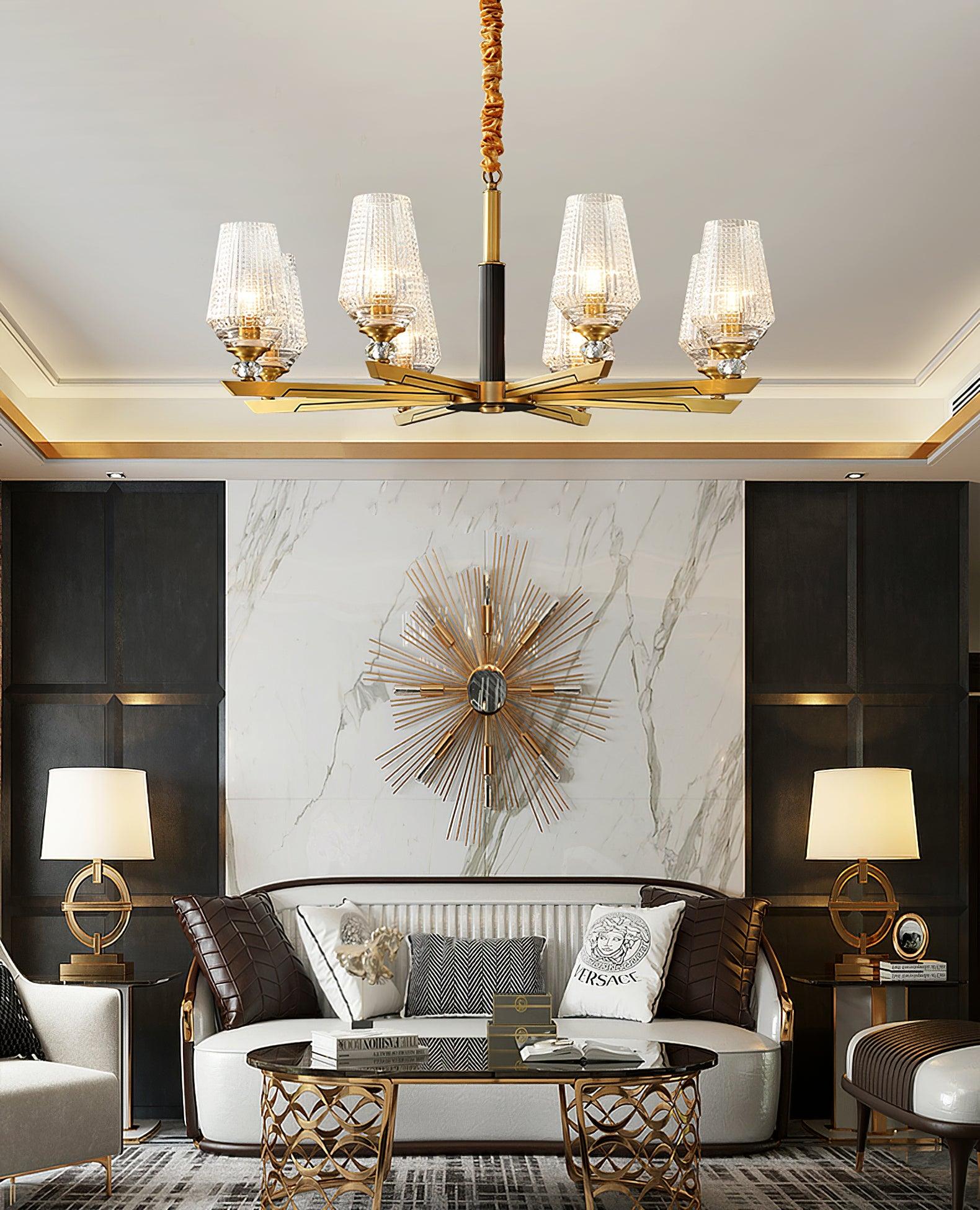 Astra Lustre Hexa en Laiton de Luxe - Neutralighting