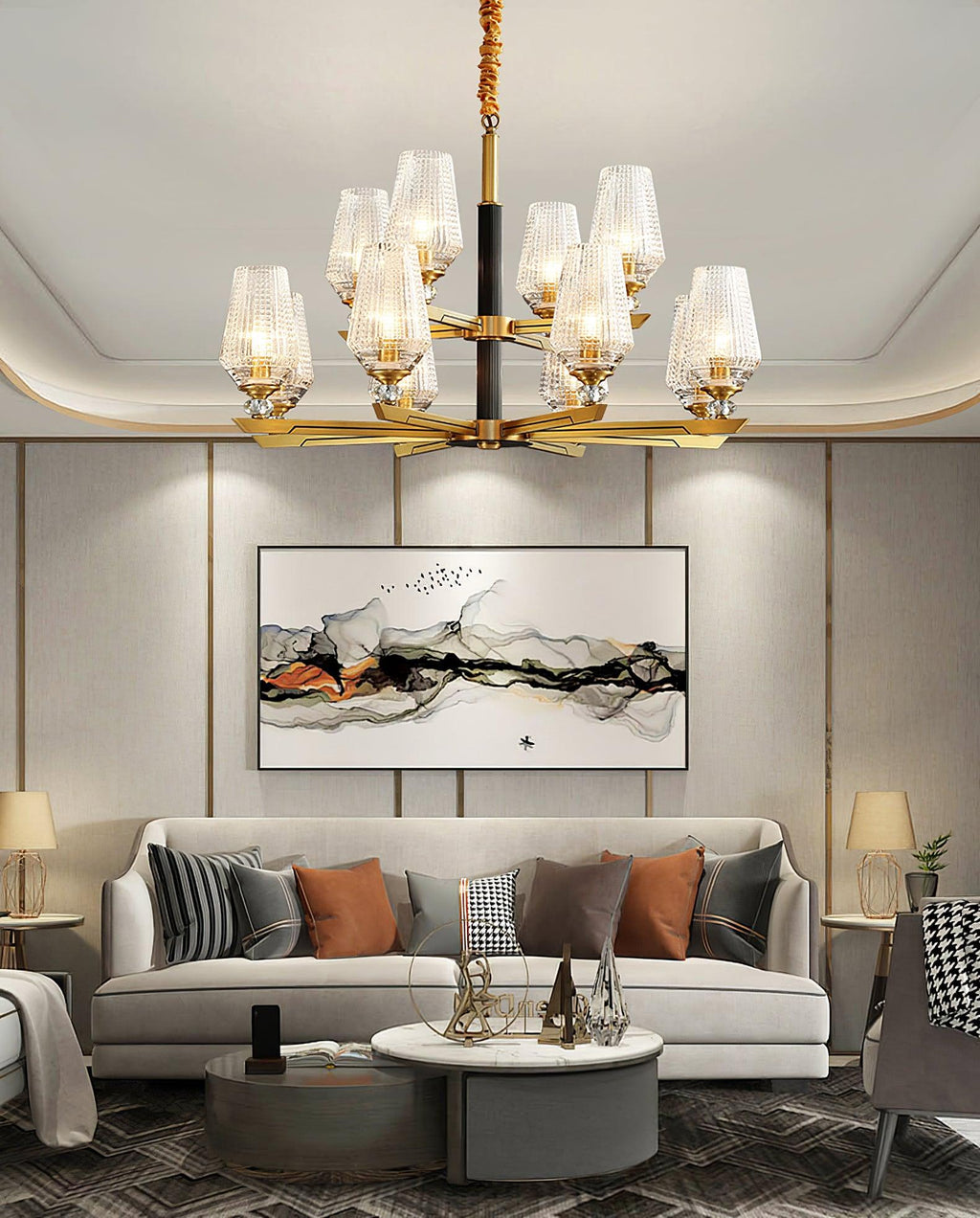 Astra Lustre Hexa en Laiton de Luxe - Neutralighting