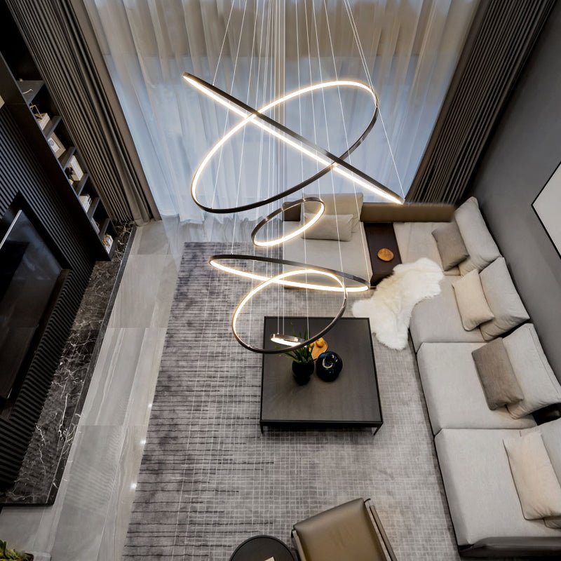 Arthaila Chandelier Anneaux Modernes Minimalistes en Laiton - Neutralighting