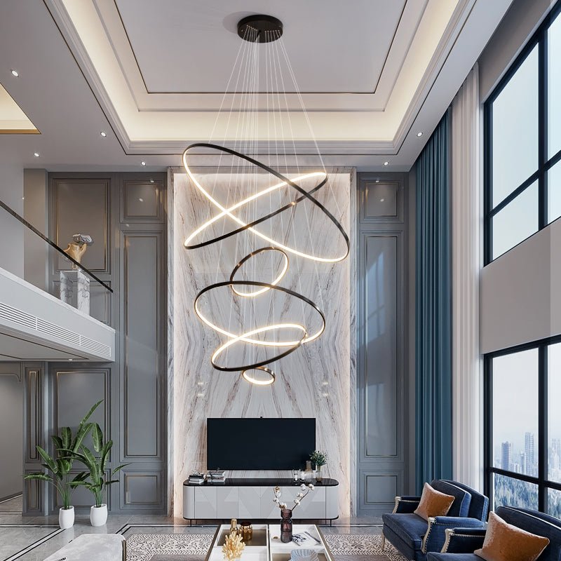 Arthaila Chandelier Anneaux Modernes Minimalistes en Laiton - Neutralighting