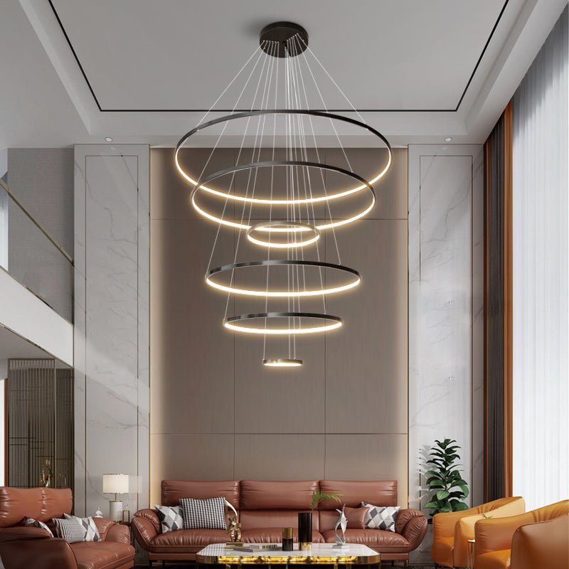 Arthaila Chandelier Anneaux Modernes Minimalistes en Laiton - Neutralighting