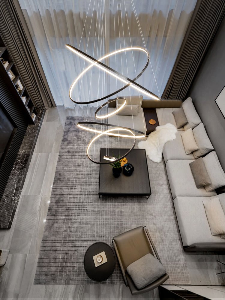 Arthaila Chandelier Anneaux Modernes Minimalistes en Laiton - Neutralighting