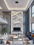 Arthaila Chandelier Anneaux Modernes Minimalistes en Laiton - Neutralighting