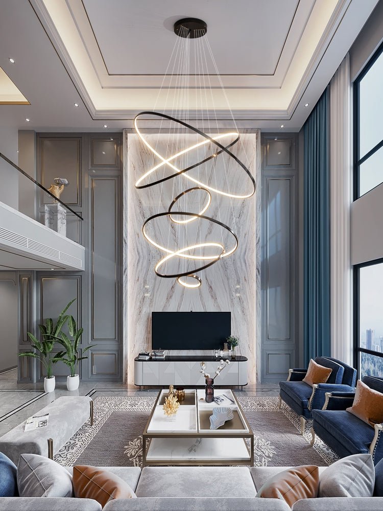 Arthaila Chandelier Anneaux Modernes Minimalistes en Laiton - Neutralighting