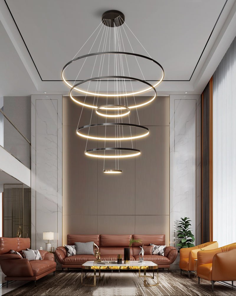 Arthaila Chandelier Anneaux Modernes Minimalistes en Laiton - Neutralighting