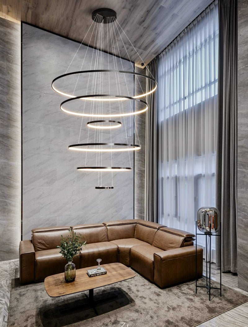 Arthaila Chandelier Anneaux Modernes Minimalistes en Laiton - Neutralighting