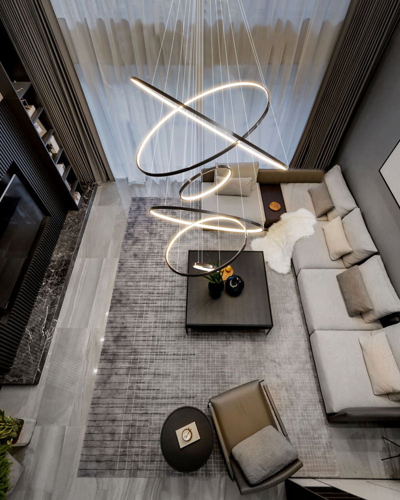 Arthaila Chandelier Anneaux Modernes Minimalistes en Laiton - Neutralighting