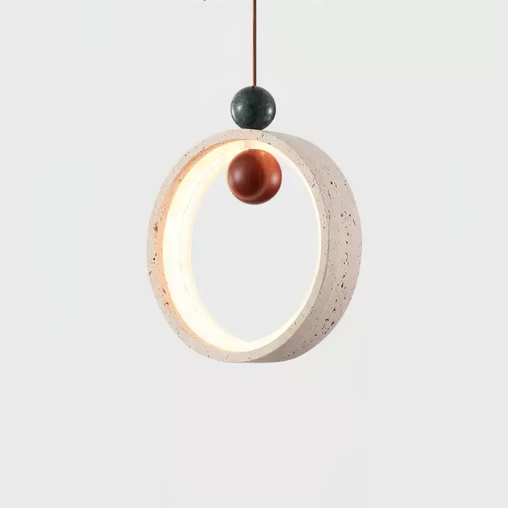 Vovinyra Circulaire Travertin Pendentif Lumière - Neutralighting