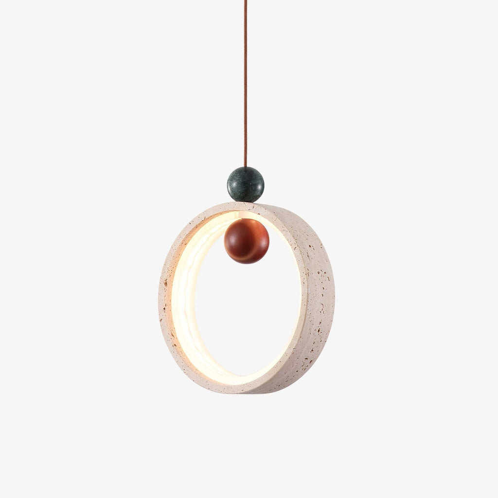 Vovinyra Circulaire Travertin Pendentif Lumière - Neutralighting