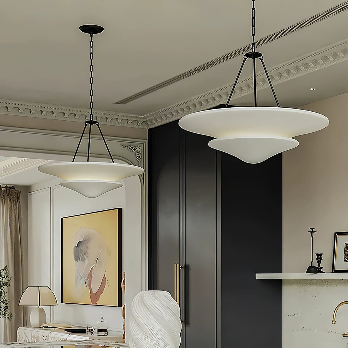 Lunara Lampe Pendante Moderne en Plâtre - Neutralighting