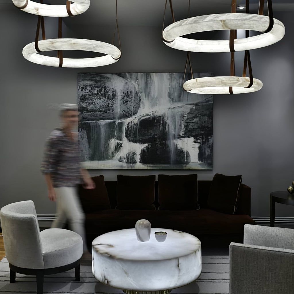 Luste Chandeliers Modernes en Albâtre - Neutralighting