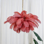 Lustra Chandelier Plume d'Autruche Grand Pied en Laiton - Neutralighting