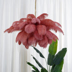 Lustra Chandelier Plume d'Autruche Grand Pied en Laiton - Neutralighting