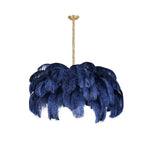 Lustra Chandelier Plume d'Autruche Grand Pied en Laiton - Neutralighting