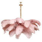 Lustra Chandelier Plume d'Autruche Grand Pied en Laiton - Neutralighting
