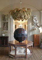 Lustra Chandelier Plume d'Autruche Grand Pied en Laiton - Neutralighting