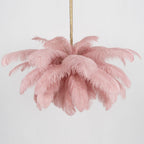 Lustra Chandelier Plume d'Autruche Grand Pied en Laiton - Neutralighting