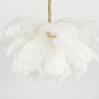Lustra Chandelier Plume d'Autruche Grand Pied en Laiton - Neutralighting