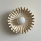 Applique Murale Céramique Verre Blanc Noir Beige Sculptural - Neutralighting