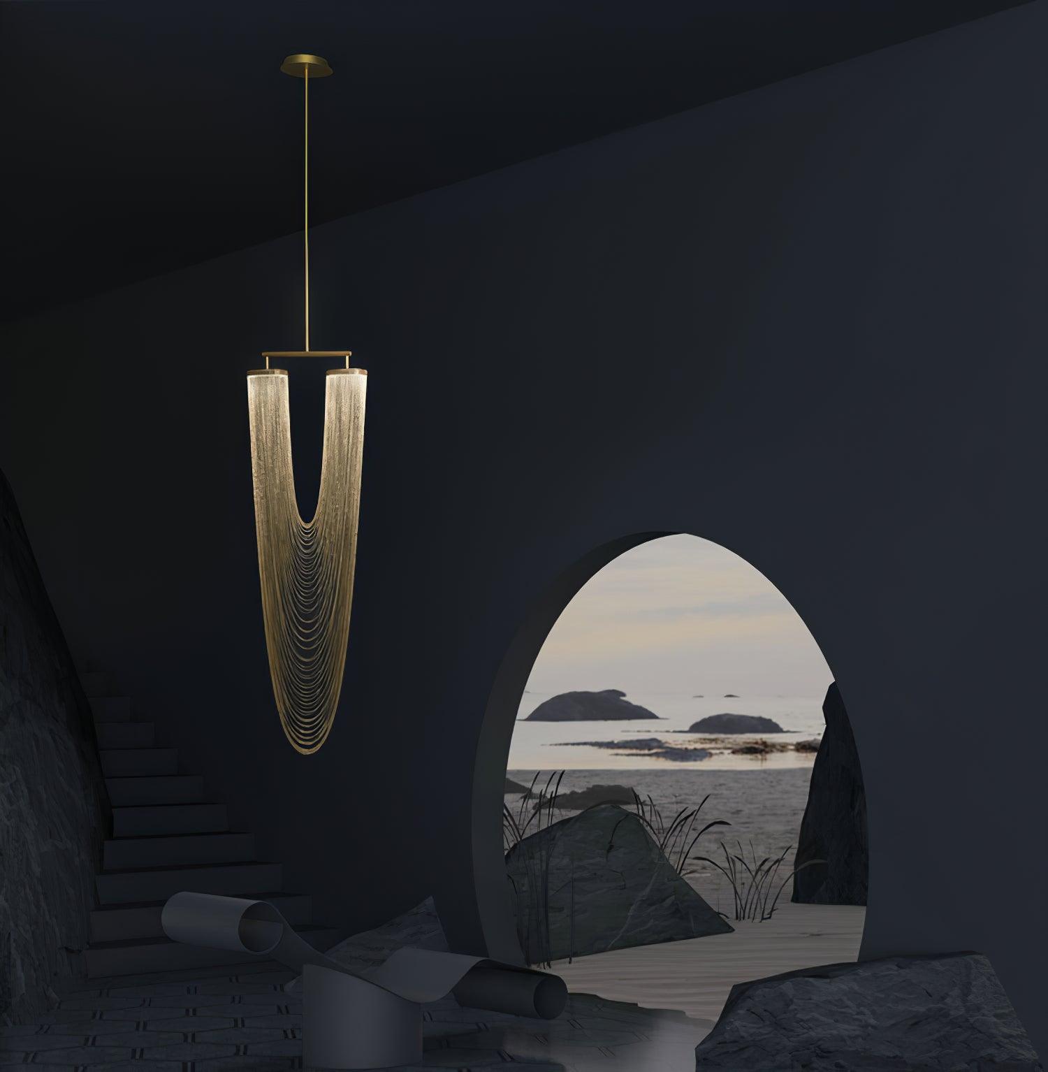 Lustra Lampe Pendante en Chaîne de Cuivre Moderne - Neutralighting