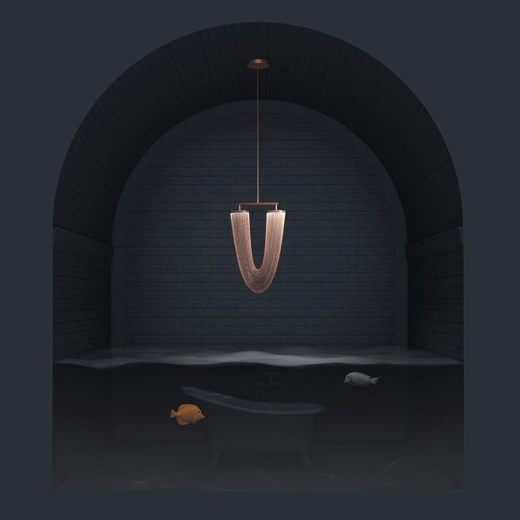 Lustra Lampe Pendante en Chaîne de Cuivre Moderne - Neutralighting
