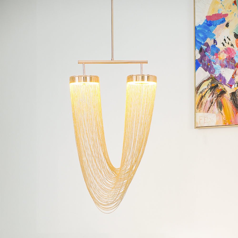 Lustra Lampe Pendante en Chaîne de Cuivre Moderne - Neutralighting