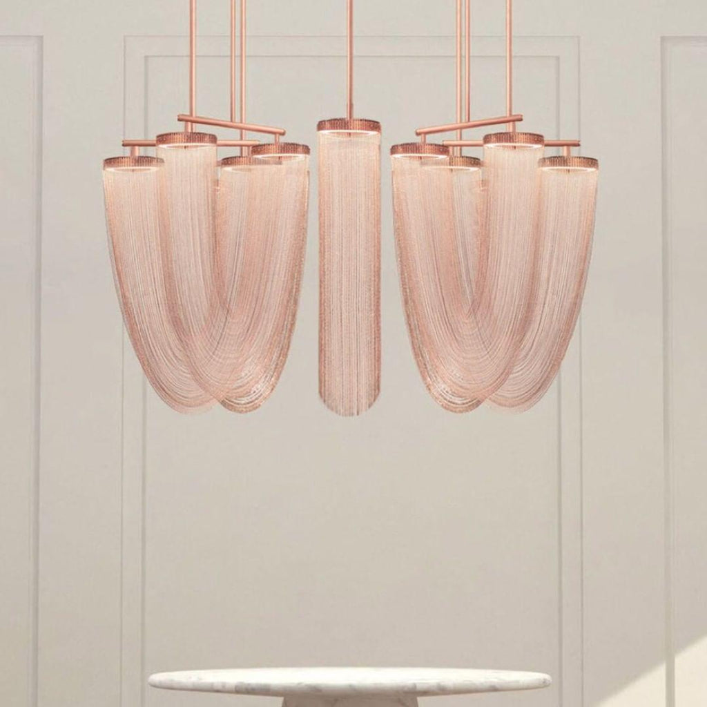 Lustra Lampe Pendante en Chaîne de Cuivre Moderne - Neutralighting