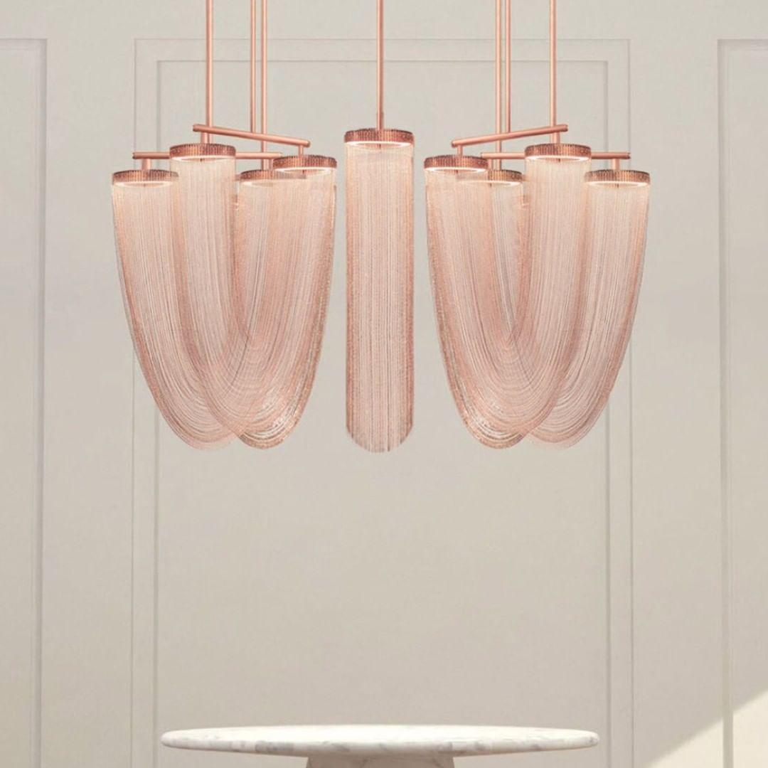 Lustra Lampe Pendante en Chaîne de Cuivre Moderne - Neutralighting