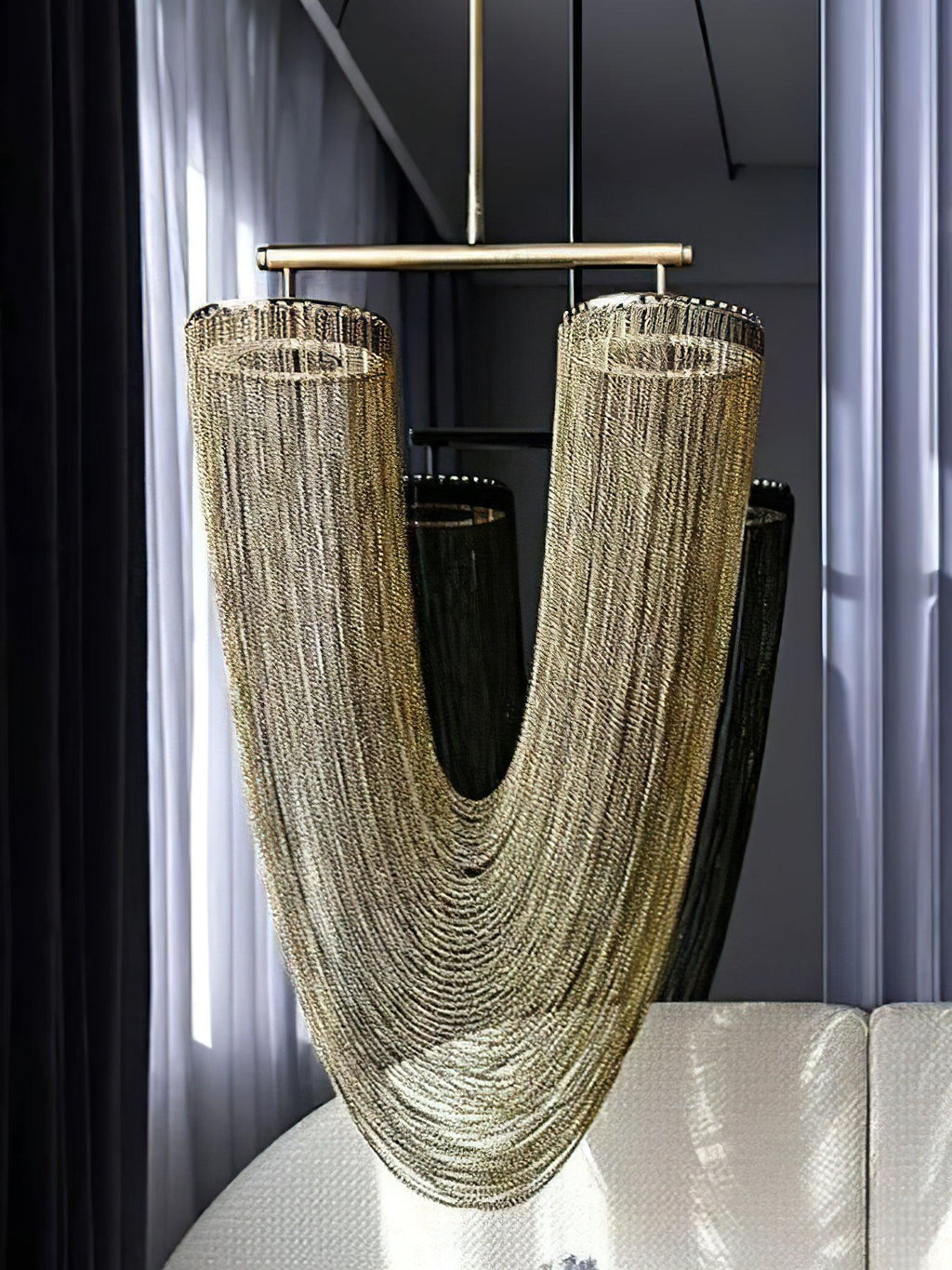 Lustra Lampe Pendante en Chaîne de Cuivre Moderne - Neutralighting