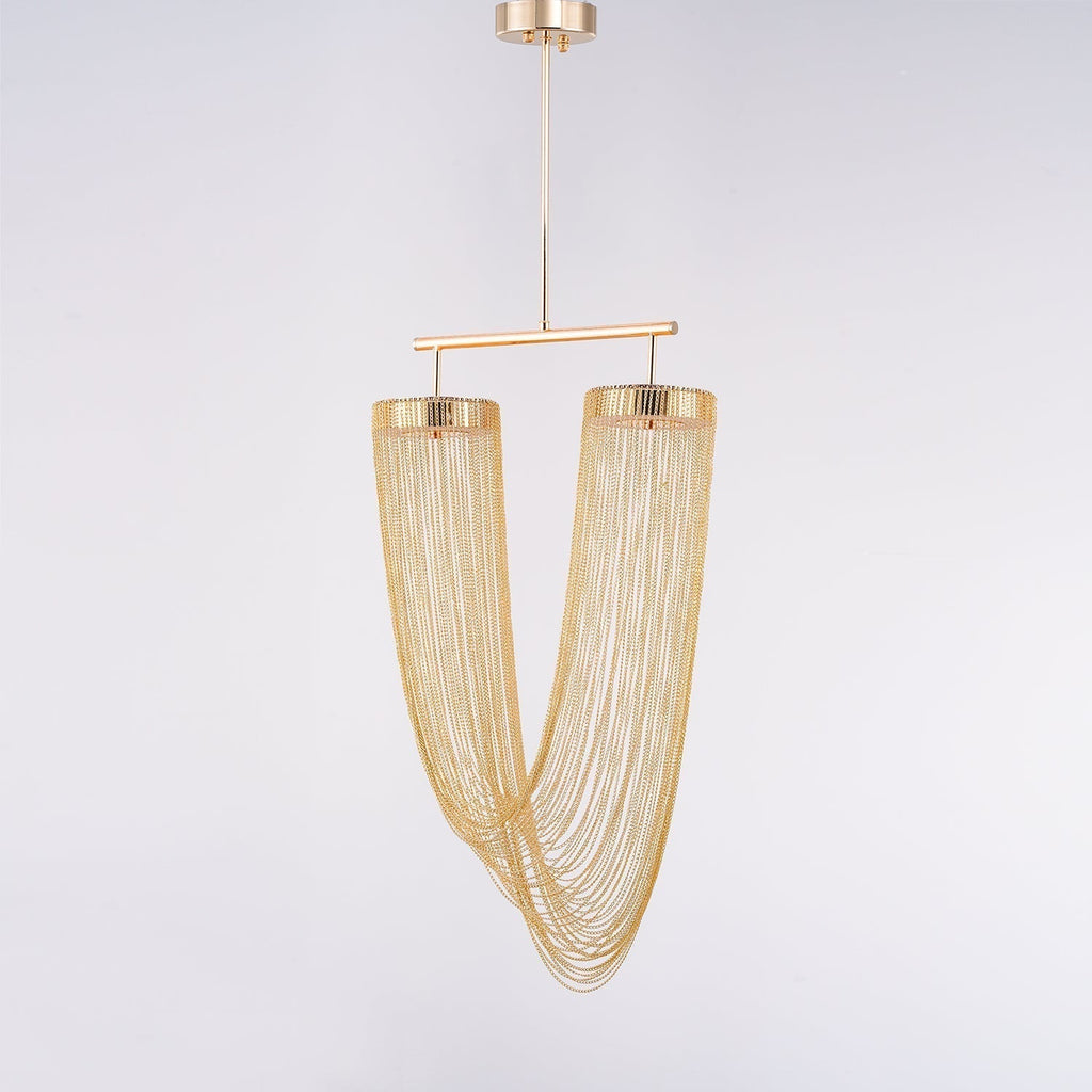 Lustra Lampe Pendante en Chaîne de Cuivre Moderne - Neutralighting