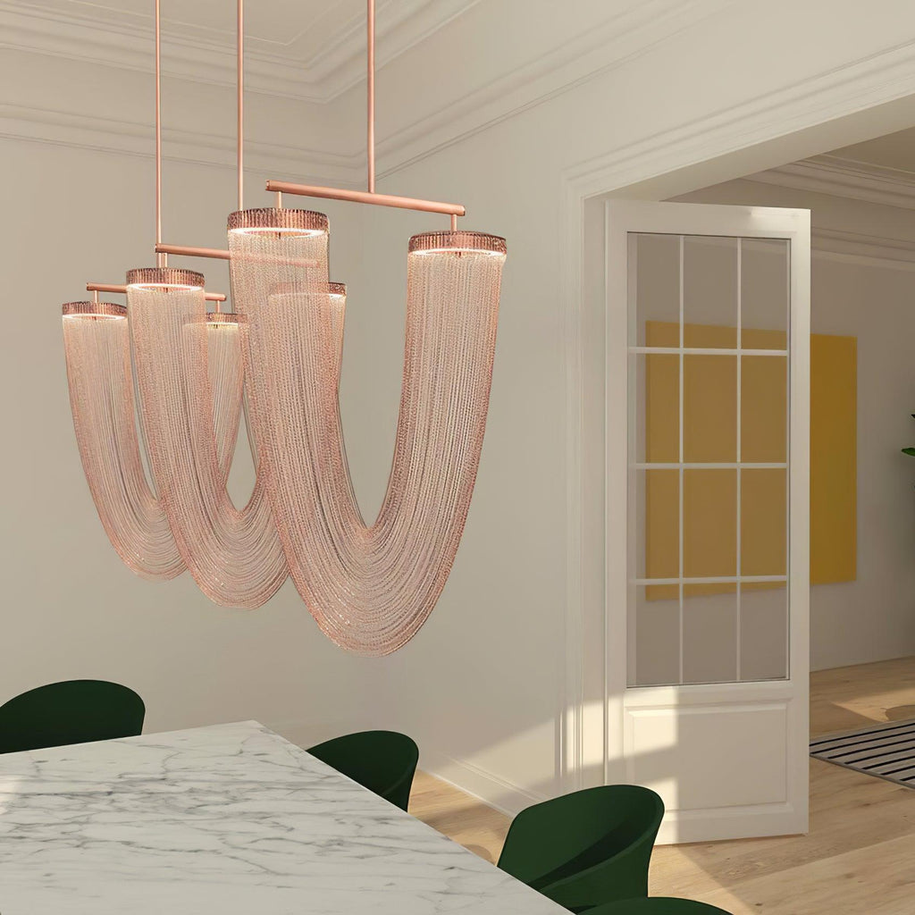 Lustra Lampe Pendante en Chaîne de Cuivre Moderne - Neutralighting