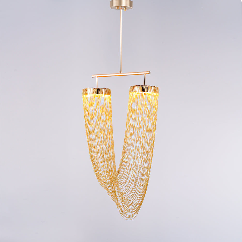 Lustra Lampe Pendante en Chaîne de Cuivre Moderne - Neutralighting