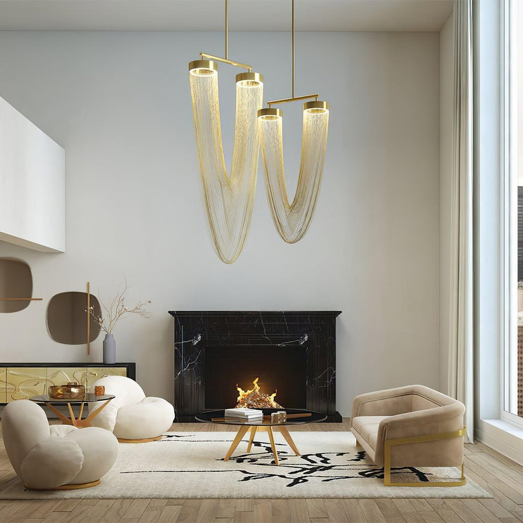 Lustra Lampe Pendante en Chaîne de Cuivre Moderne - Neutralighting